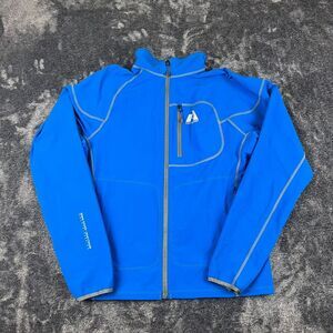 Eddie Bauer First Ascent Whittaker Lightweight Mock Neck Full Zip Blue Jacket M